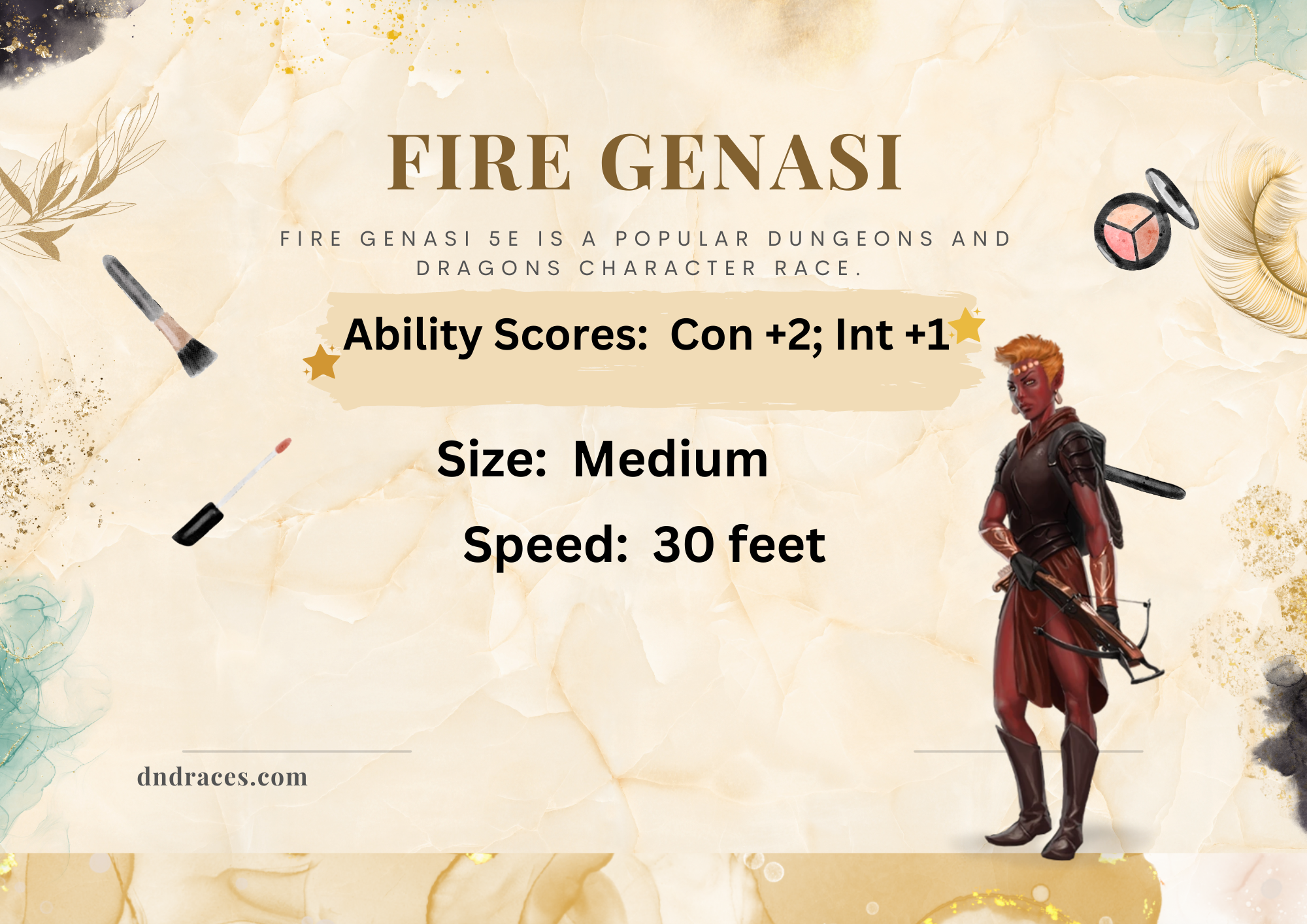 Fire Genasi 5e (5th edition) in dnd races