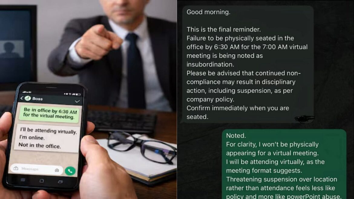 Gen Z Employee’s Reply To Toxic Boss Goes Viral Over 6:30 AM Office Meeting Demand