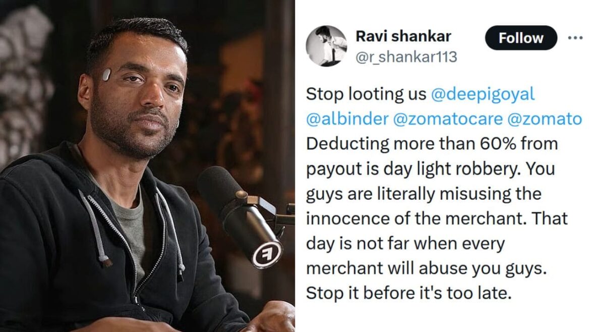 Zomato Responds After Restaurant Owner Complains About 60% Payout Deduction