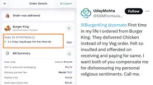 Zomato Responds After Customer Says He Received Non-Veg Burgers Instead Of Veg Order