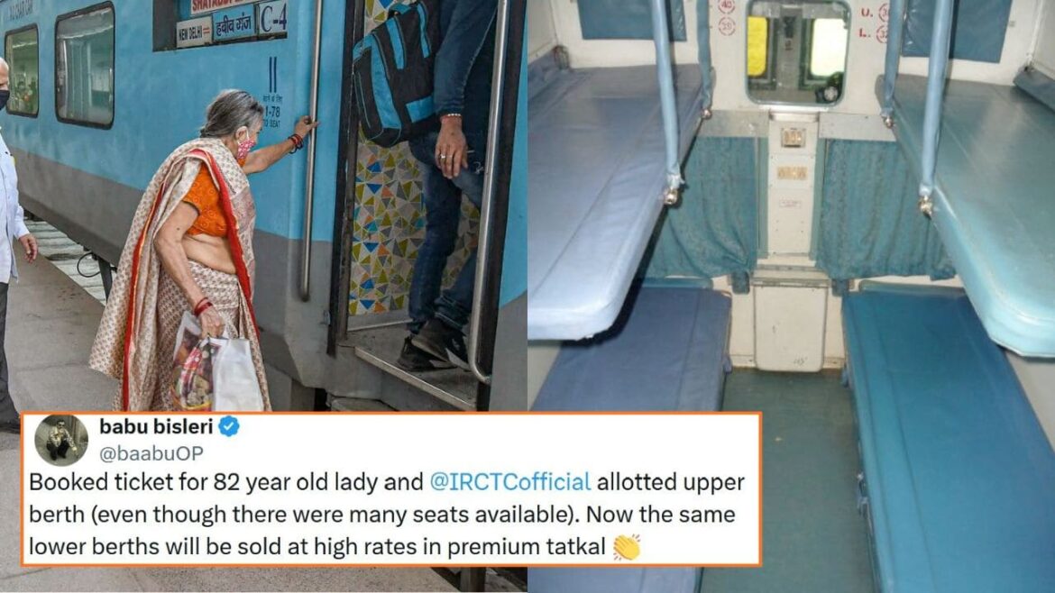 IRCTC Responds After User Complains About 82-Year-Old Woman Being Allotted Upper Berth